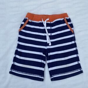 Mini Boden Navy Blue & White Stripe Baggies Shorts